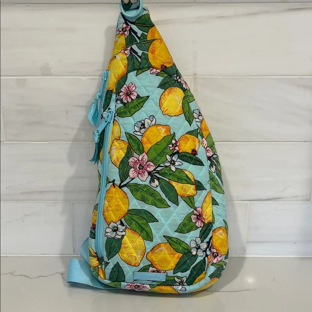 Vera Bradley Essential Slingback in Lemon Grove Sling Crossbody - Picture 2 of 12